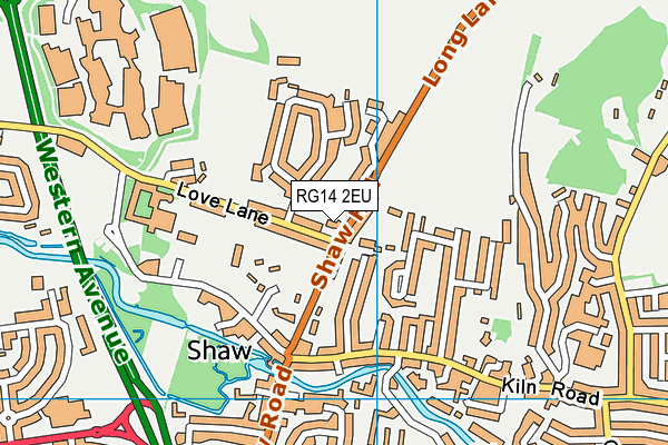 RG14 2EU map - OS VectorMap District (Ordnance Survey)