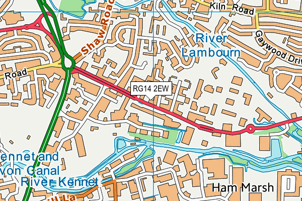 RG14 2EW map - OS VectorMap District (Ordnance Survey)