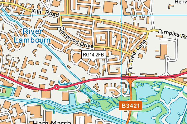 RG14 2FB map - OS VectorMap District (Ordnance Survey)