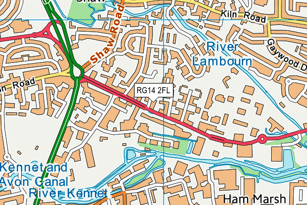 RG14 2FL map - OS VectorMap District (Ordnance Survey)