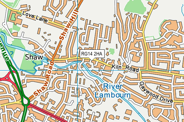 RG14 2HA map - OS VectorMap District (Ordnance Survey)