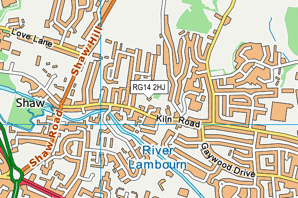 RG14 2HJ map - OS VectorMap District (Ordnance Survey)