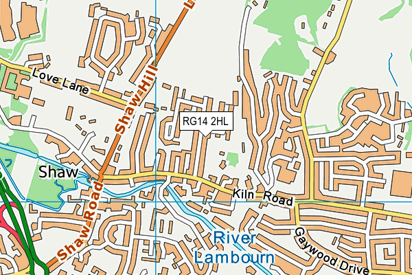 RG14 2HL map - OS VectorMap District (Ordnance Survey)