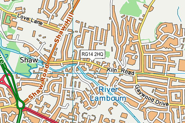 RG14 2HQ map - OS VectorMap District (Ordnance Survey)