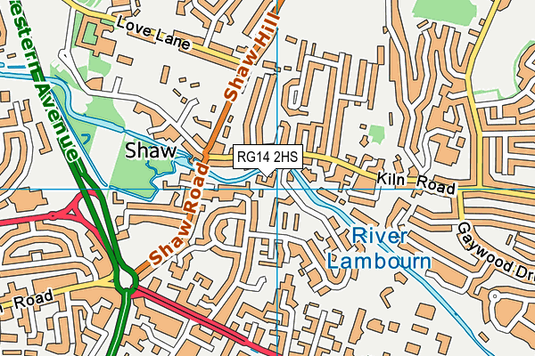 RG14 2HS map - OS VectorMap District (Ordnance Survey)