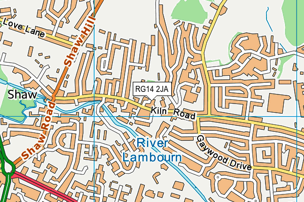 RG14 2JA map - OS VectorMap District (Ordnance Survey)