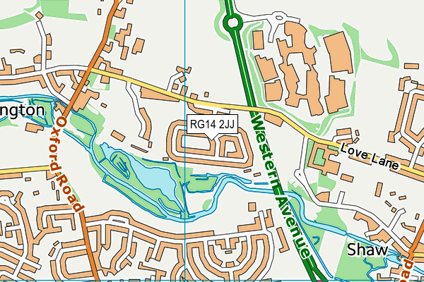 RG14 2JJ map - OS VectorMap District (Ordnance Survey)