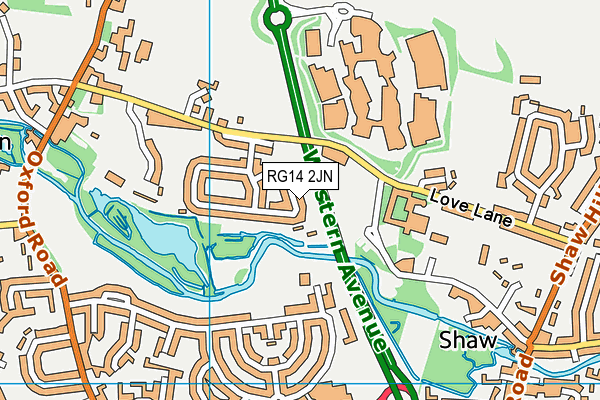 RG14 2JN map - OS VectorMap District (Ordnance Survey)