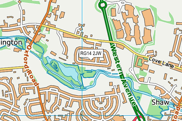 RG14 2JW map - OS VectorMap District (Ordnance Survey)