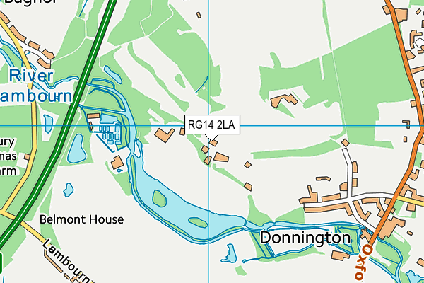 Donnington Grove  map (RG14 2LA) - OS VectorMap District (Ordnance Survey)