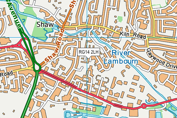 RG14 2LH map - OS VectorMap District (Ordnance Survey)