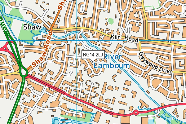 RG14 2LJ map - OS VectorMap District (Ordnance Survey)