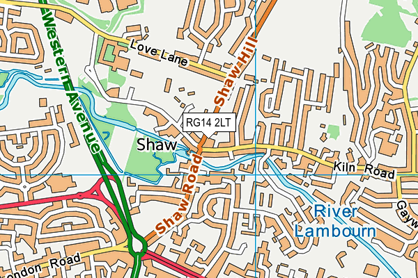 RG14 2LT map - OS VectorMap District (Ordnance Survey)