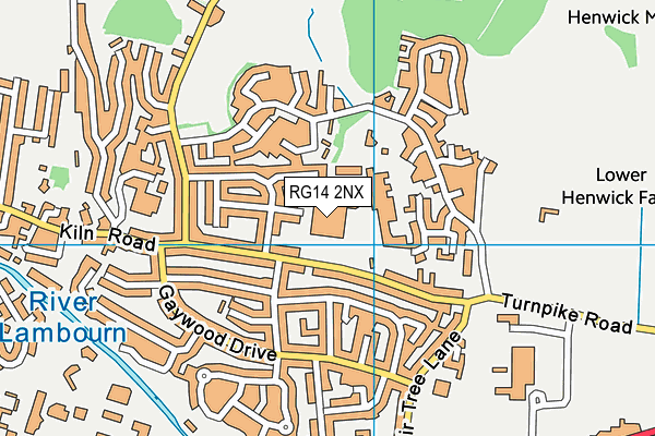 RG14 2NX map - OS VectorMap District (Ordnance Survey)
