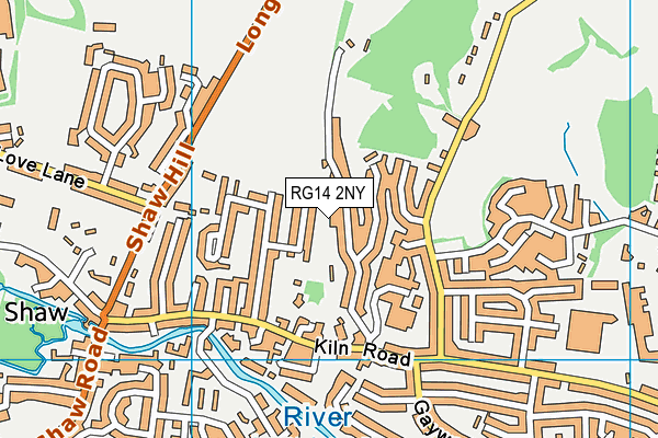RG14 2NY map - OS VectorMap District (Ordnance Survey)