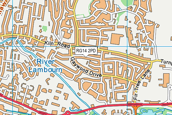 RG14 2PD map - OS VectorMap District (Ordnance Survey)