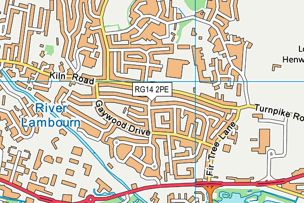 RG14 2PE map - OS VectorMap District (Ordnance Survey)