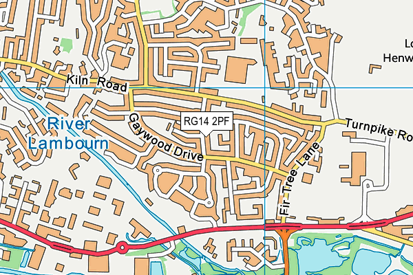 RG14 2PF map - OS VectorMap District (Ordnance Survey)