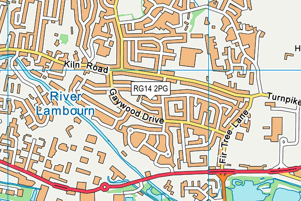 RG14 2PG map - OS VectorMap District (Ordnance Survey)