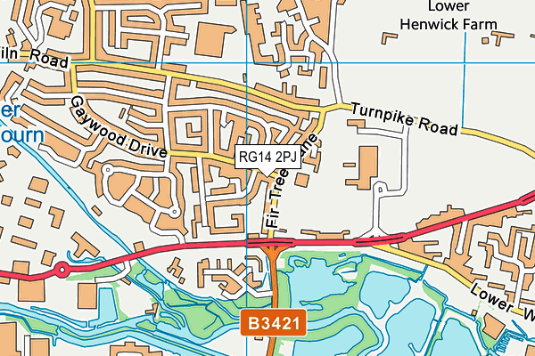 RG14 2PJ map - OS VectorMap District (Ordnance Survey)