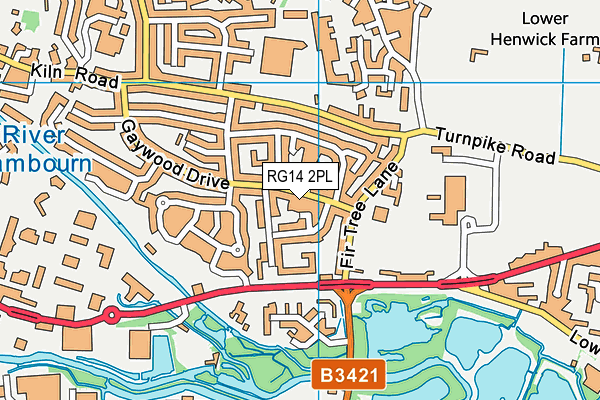RG14 2PL map - OS VectorMap District (Ordnance Survey)