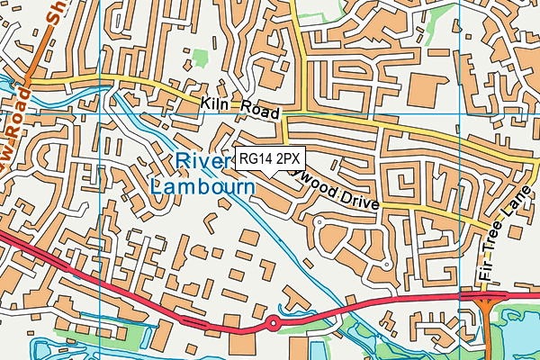 RG14 2PX map - OS VectorMap District (Ordnance Survey)