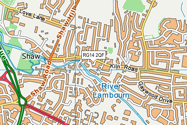 RG14 2QF map - OS VectorMap District (Ordnance Survey)