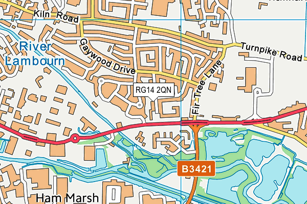 RG14 2QN map - OS VectorMap District (Ordnance Survey)