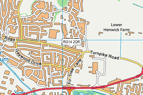 RG14 2QR map - OS VectorMap District (Ordnance Survey)