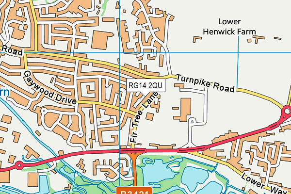 RG14 2QU map - OS VectorMap District (Ordnance Survey)