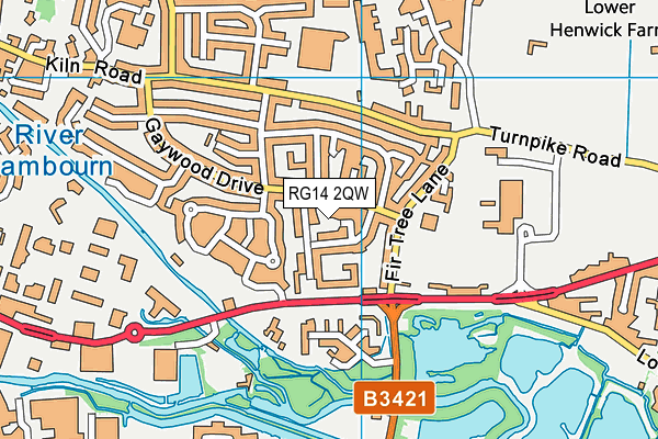 RG14 2QW map - OS VectorMap District (Ordnance Survey)