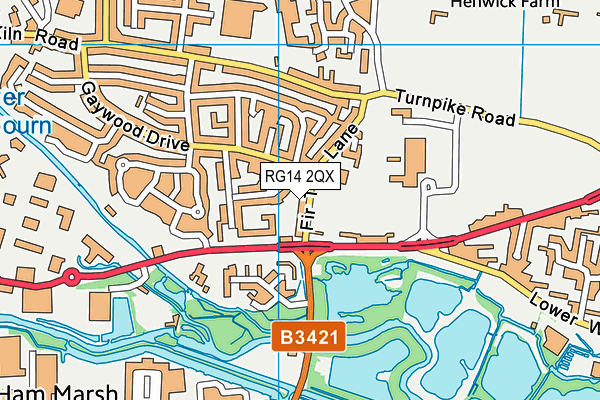 RG14 2QX map - OS VectorMap District (Ordnance Survey)