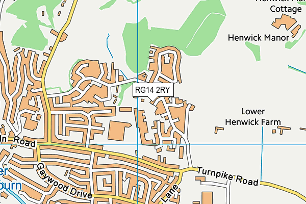 RG14 2RY map - OS VectorMap District (Ordnance Survey)