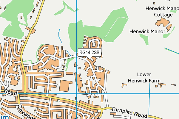 RG14 2SB map - OS VectorMap District (Ordnance Survey)