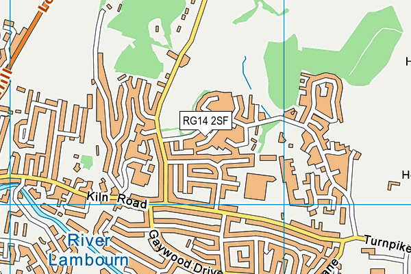 RG14 2SF map - OS VectorMap District (Ordnance Survey)