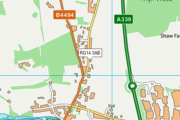 RG14 3AB map - OS VectorMap District (Ordnance Survey)