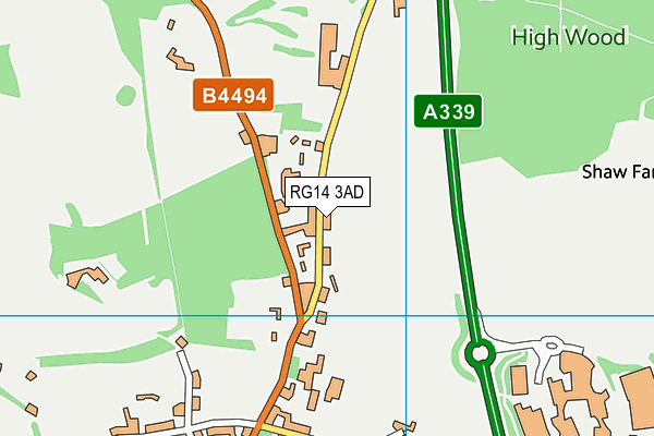 RG14 3AD map - OS VectorMap District (Ordnance Survey)