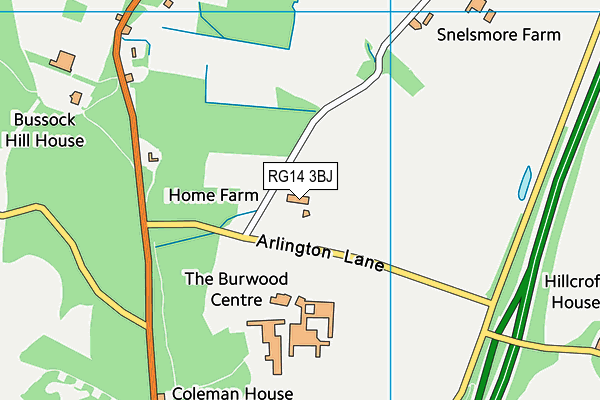 RG14 3BJ map - OS VectorMap District (Ordnance Survey)