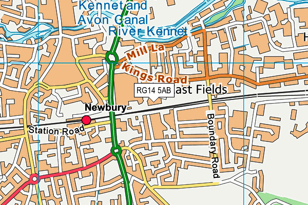 RG14 5AB map - OS VectorMap District (Ordnance Survey)