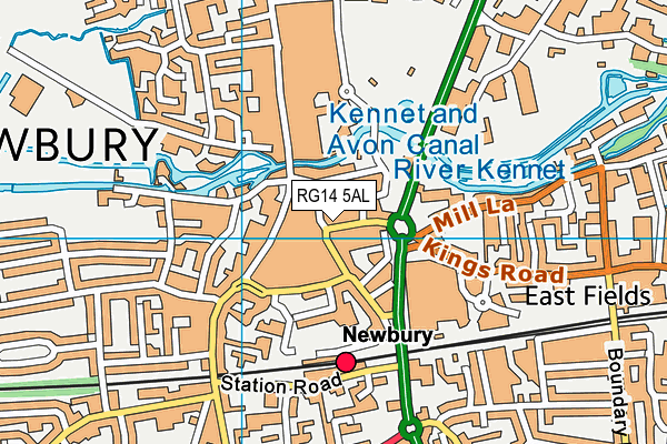 RG14 5AL map - OS VectorMap District (Ordnance Survey)