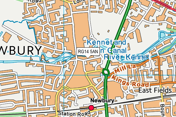 RG14 5AN map - OS VectorMap District (Ordnance Survey)