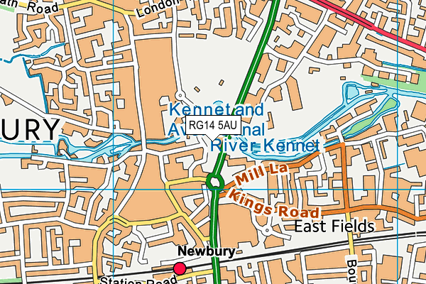 RG14 5AU map - OS VectorMap District (Ordnance Survey)