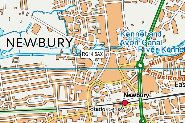 RG14 5AX map - OS VectorMap District (Ordnance Survey)