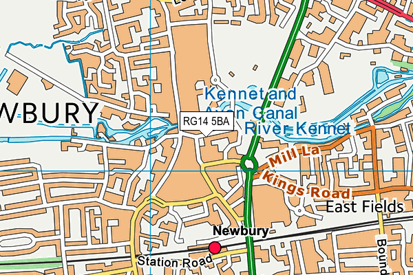 RG14 5BA map - OS VectorMap District (Ordnance Survey)