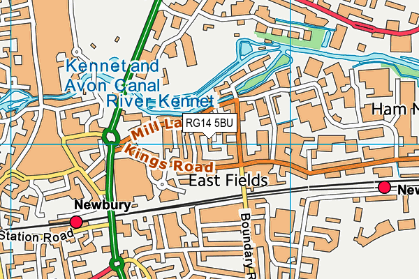 RG14 5BU map - OS VectorMap District (Ordnance Survey)