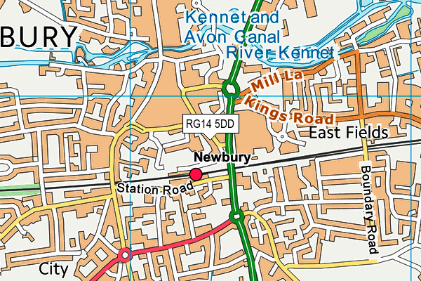 RG14 5DD map - OS VectorMap District (Ordnance Survey)