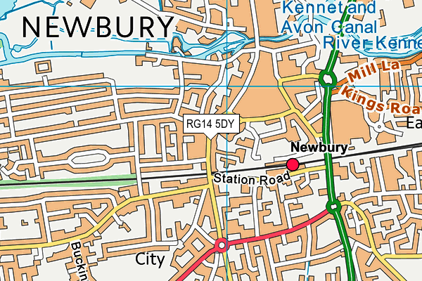 RG14 5DY map - OS VectorMap District (Ordnance Survey)