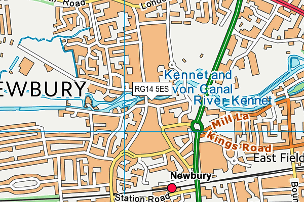 RG14 5ES map - OS VectorMap District (Ordnance Survey)