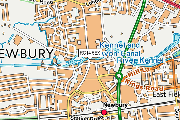 RG14 5EX map - OS VectorMap District (Ordnance Survey)