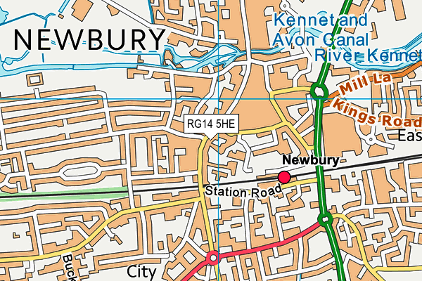 RG14 5HE map - OS VectorMap District (Ordnance Survey)